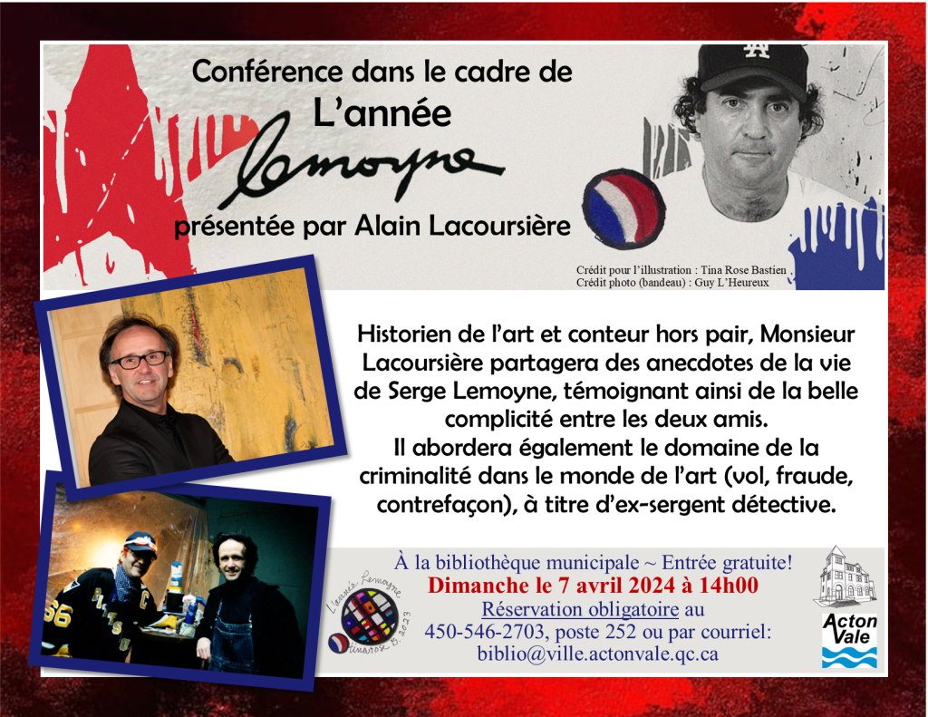 Conférence dans le cadre de L'année Lemoyne présentée par Alain