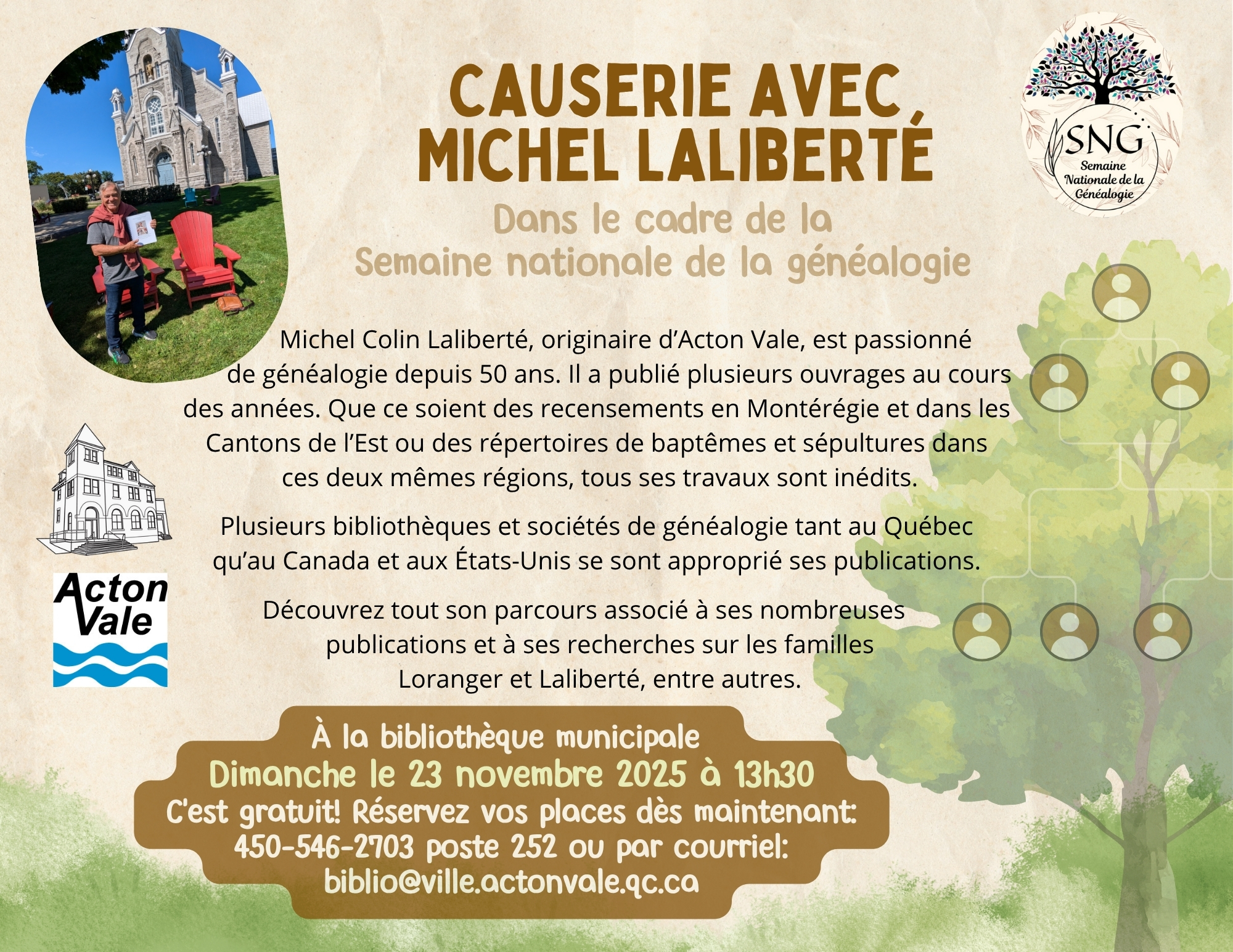 Causerie avec Michel Laliberté – Généalogie